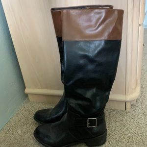 Two tone riding boots